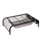 Подставка для ноутбука Calligrata, с отделениями, сетка, металлическая, чёрная - Фото 1