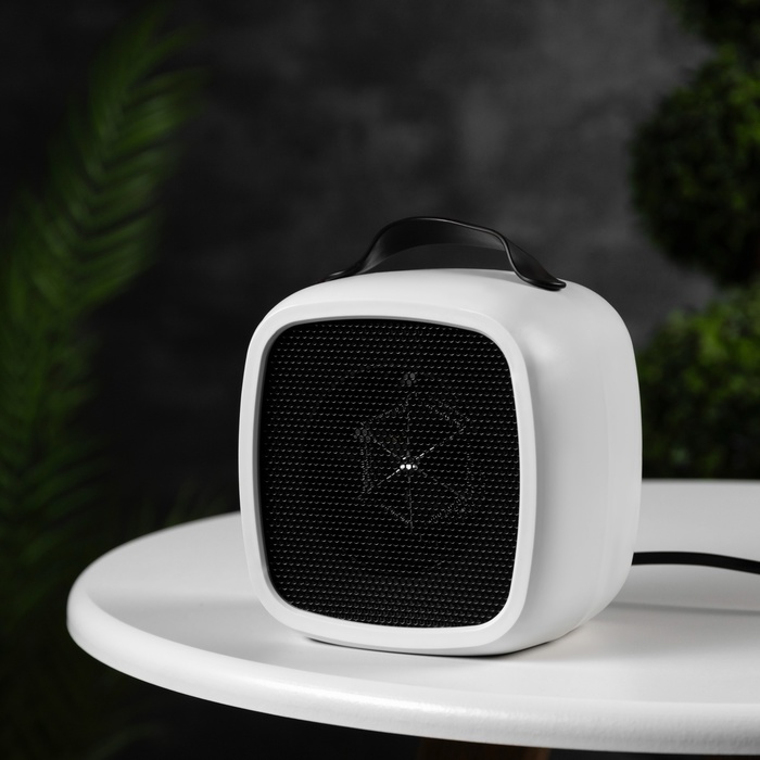 

Мини тепловентилятор настольный LTO-01, 500Вт, 4м2, от сети, белый