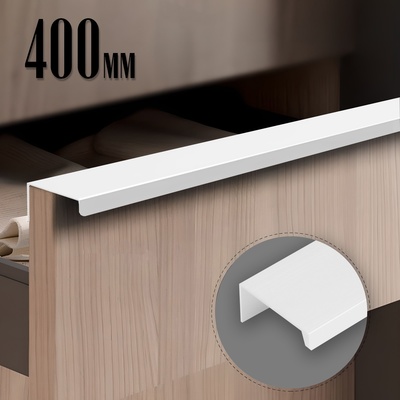 Ручка CAPPIO RT001WH, L=400 мм, м/о 256 мм, цвет белый