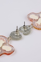 Серьги акриловые «Цветы» нарисованные, цветные в серебре 9669529 - фото 16554016