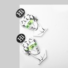 Серьги акрил «Скульптура» Давид, цветные в серебре - фото 22821465