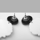 Серьги акрил «Скульптура» Давид, цветные в серебре - фото 22821466