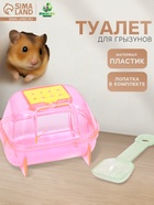 Туалет для грызунов, 10×7 см, пластик, цвет МИКС - Фото 1