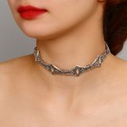 Чокер металл «Готика», ажур, цвет чернёное серебро, 30 см - Фото 1