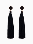 Серьги «Кисти», цвет чёрный в золоте, L кисти 8.7 см - Фото 1