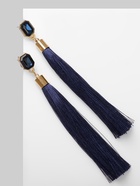 Серьги "Кисти" сияние, цвет синий в золоте, L кисти 8 см - фото 809488614