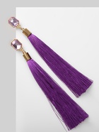 Серьги "Кисти" сияние, цвет фиолетовый в золоте, L кисти 8 см - фото 809488618