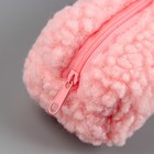 Пенал школьный мягкий, 20х8 см, плюш, розовый цвет 9765553