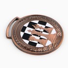 Медаль тематическая 191 "Шахматы" диам 4.5 см. Цвет бронз. Без ленты - Фото 3