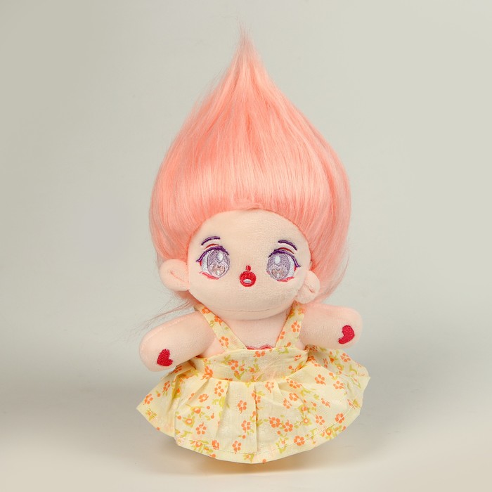 Кукла «Идол», розовые волосы, в жёлтом платье - фото 1906379279