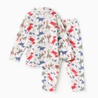 Пижама для мальчика, цвет белый/красный, рост 80 см - фото 24671135