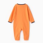 Комбинезон детский (3 шт.), цвет бежевый/оранжевый/зелёный, рост 80 см - фото 22899996