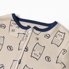 Комбинезон детский (3 шт.), цвет бежевый/оранжевый/зелёный, рост 80 см - фото 22899990