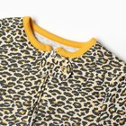 Комбинезон детский (3 шт.), цвет оранжевый/леопард/белый, рост 74 см - фото 22900013