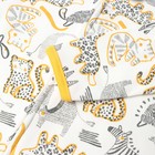 Комбинезон детский (3 шт.), цвет оранжевый/леопард/белый, рост 74 см - фото 22900020