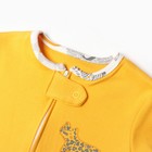 Комбинезон детский (3 шт.), цвет оранжевый/леопард/белый, рост 74 см - фото 22900023