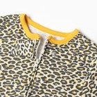 Комбинезон детский (3 шт.), цвет оранжевый/леопард/белый, рост 80 см - фото 22900029