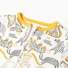 Комбинезон детский (3 шт.), цвет оранжевый/леопард/белый, рост 80 см - фото 22900033