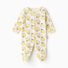 Комбинезон детский (3 шт.), цвет жёлтый/красный/зелёный, рост 62 см - фото 22877531