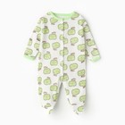 Комбинезон детский (3 шт.), цвет жёлтый/красный/зелёный, рост 62 см - фото 22885299