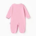 Комбинезон детский (3 шт.), цвет белый/розовый/светло-розовый, рост 74 см - фото 24293007
