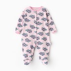 Комбинезон детский (3 шт.), цвет белый/розовый/светло-розовый, рост 74 см - фото 24292998