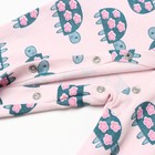 Комбинезон детский (3 шт.), цвет белый/розовый/светло-розовый, рост 74 см - фото 24293001