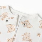 Комбинезон детский (3 шт.), цвет бежевый/зелёный/белый, рост 74 см - фото 22900139