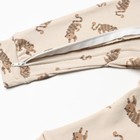 Комбинезон детский (3 шт.), цвет бежевый/зелёный/белый, рост 74 см - фото 22900131