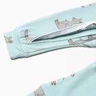 Комбинезон детский (3 шт.), цвет бежевый/зелёный/белый, рост 86 см - фото 22900165