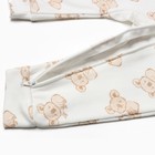 Комбинезон детский (3 шт.), цвет бежевый/зелёный/белый, рост 86 см - фото 22900170