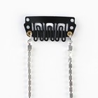 Заколка-прядь со стразами Art beauty, дл. 45 см - фото 54753144