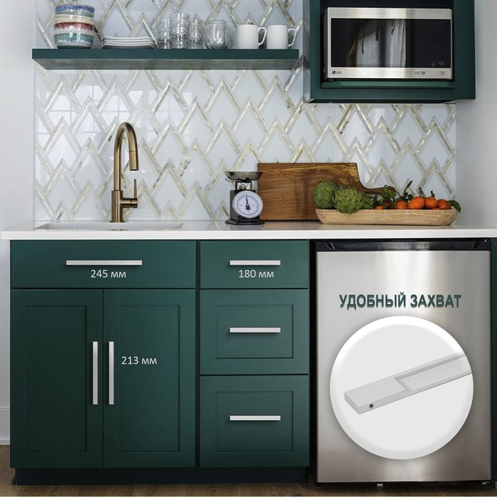 

Ручка торцевая CAPPIO RP101CH, м/о 160 мм, цвет матовый хром