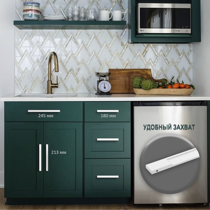 

Ручка торцевая CAPPIO RP101WH, м/о 160 мм, цвет белый