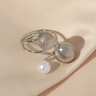 Муфта для платка «Трио», цвет белый в серебре - фото 9768525