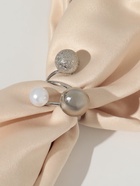 Муфта для платка «Трио», цвет белый в серебре 9583046