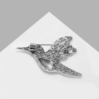 Брошь «Птица» колибри, цвет чернёное серебро - фото 10947945