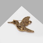 Брошь «Птица» колибри, цвет чернёное золото - фото 7336886