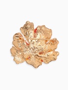 Брошь «Цветок» морской, цвет красно-белый в золоте - Фото 3