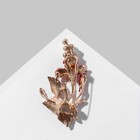 Брошь «Цветок» с нектаром, цветная в золоте - Фото 2