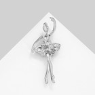 Брошь «Балерина» изящная, цвет сине-голубой в серебре - Фото 2