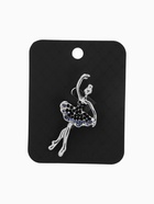 Брошь «Балерина» изящная, цвет сине-голубой в серебре 9613818