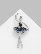 Брошь «Балерина» изящная, цвет сине-голубой в серебре 9613818