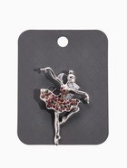 Брошь «Балерина», цветная в серебре - Фото 4