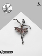 Брошь «Балерина», цветная в серебре 9613819