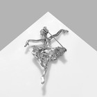 Брошь «Балерина», цвет сине-голубой в серебре - Фото 2