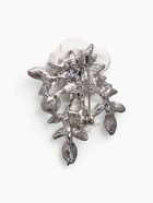 Брошь «Цветы» на ветке, цвет бело-зелёный в серебре - Фото 2