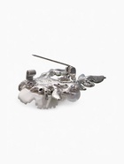 Брошь «Цветы» на ветке, цвет бело-зелёный в серебре 9614499