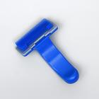 Пуходёрка пластиковая с самоочисткой, 10 х 15 см, синяя - Фото 2