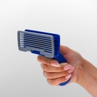 Пуходёрка, 10×15 см, с самоочисткой, пластик, синяя - Фото 8